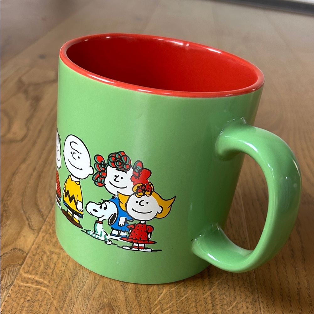 Peanuts Green and Red Ceramic Character Mug - Picture 2 of 6